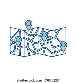 Urban city map Vector Illustration