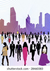 Urban city and people