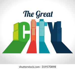 Urban city and real state design, vector illustration eps 10.