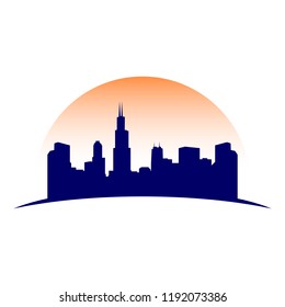 Urban City Skyline Silhouette Symbol Graphic Design