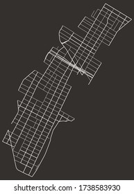 Urban city street map of Union City, New Jersey, United States, with major and minor roads, highways, lanes, neighborhoods, poster design