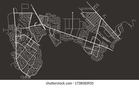 Urban city street map of Union City, California, United States, with major and minor roads, highways, lanes, neighborhoods, poster design
