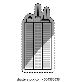 Urban city tower icon vector illustration graphic design