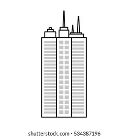 Urban city tower icon vector illustration graphic design
