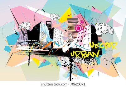 urban city vector illustration