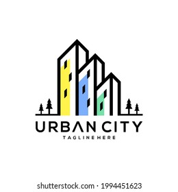 urban city vector logo design