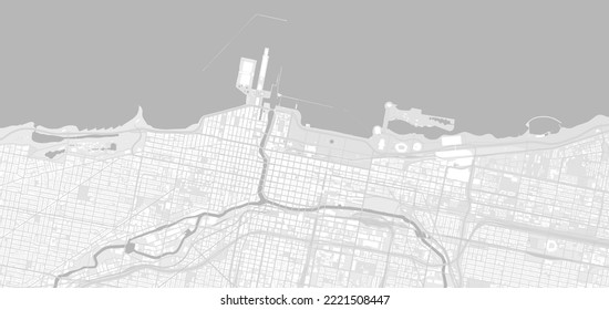 Urban city vector map of Chicago. Vector illustration, Chicago map grayscale black and white art poster. road map image with roads, metropolitan city area view.