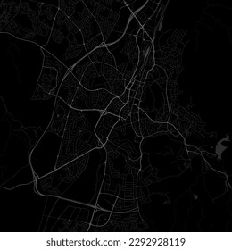 Mapa de vectores urbanos de Windhoek, Namibia. Ilustración vectorial, afiche de arte negro del mapa de Windhoek. Imagen de hoja de ruta con carreteras, vista del área metropolitana de la ciudad.
