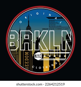urban city, vector typography illustration design graphic printing