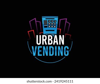 Urban City Vending Machine Logo Design Template