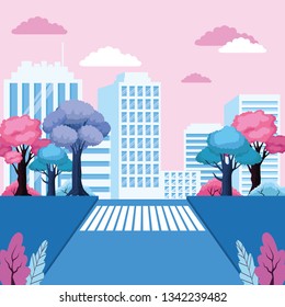 Urban cityscape scenery