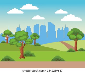 Urban cityscape scenery