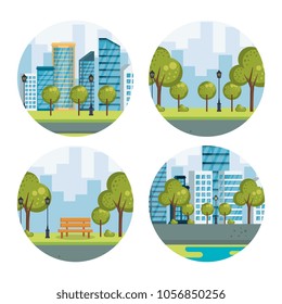 urban cityscapes set scenes