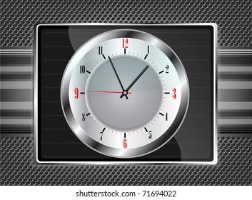 urban clock background Vector illustration