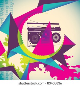 Urban colorful background. Vector illustration.