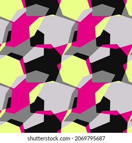 Urban colorful geometry seamless pattern