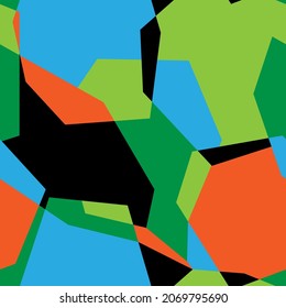 Urban colorful geometry seamless pattern