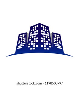 Urban Commercial Building Cty Skyline Symbol Design