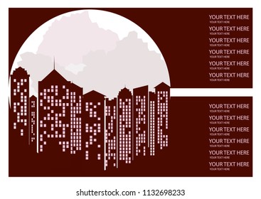 Urban concept with buildings. City creative panorama, perfect for town or city related illustration