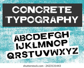 Urban Concrete Typography individual letters textured