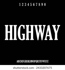 URBAN CONDENSED MODERN FONT ALPHABET VECTOR