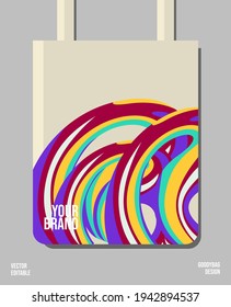 Urban Creative Tote Bags, vector editable.