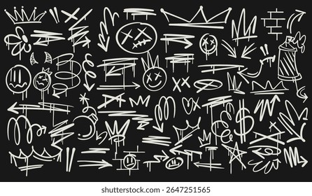 Urban culture art, graffiti, tags, lettering, gothic calligraphy. Isolated street art graphic box with spray effect, spatter and dripping paint. 3D graffiti,
Hiphop urban style for streetwear. Vector