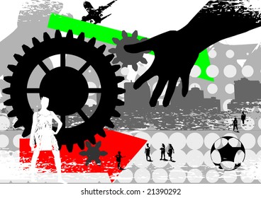 urban culture elements grunge vector