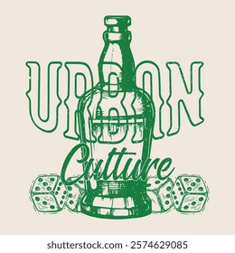 urban culture t shirt. Cocktails retro poster vector, Party poster design. Drinks, Cocktails, Typography. Vintage pencil sketch. Engraving style. Labels. t shirt, poster, graphic print, Hawaii cocktai