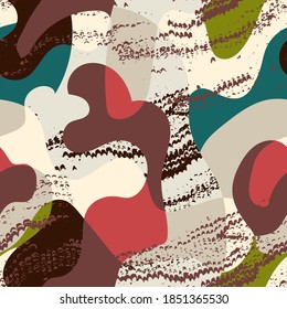 Urban cute hand drawn abstract pattern. Seamless backdrop