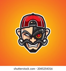 URBAN CYBORG MAN MASCOT LOGO