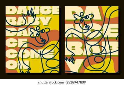 urban dance poster wall art abstract design
