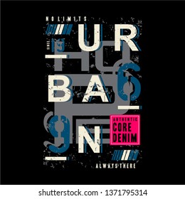 urban denim graphic typography design element t shirt vector for ready print and other use
