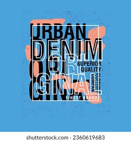 Urban Denim Original typography brand text poster design