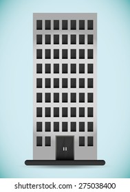 Urban design over blue background, vector illustration.