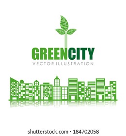 Urban design over white background, vector illustration