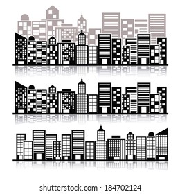 Urban design over white background, vector illustration