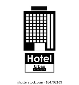 Urban design over white background, vector illustration