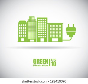Urban design over white background, vector illustration,