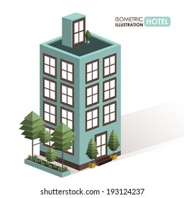 Urban design over white background, vector illustration
