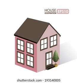Urban design over white background, vector illustration