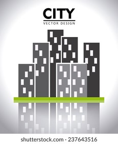 Urban design over white background,  vector illustration.