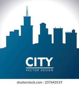 Urban design over white background,  vector illustration.