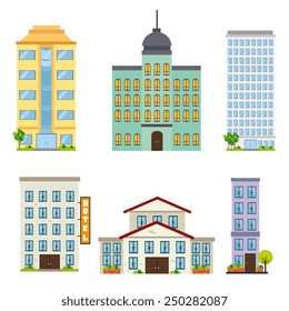 Urban design over white background, vector illustration.