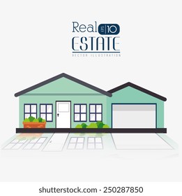 Urban design over white background, vector illustration.