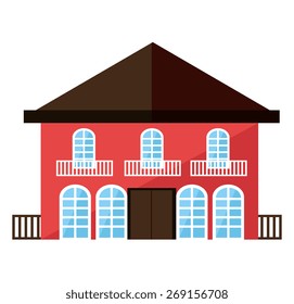 Urban design over white background, vector illustration.