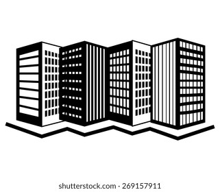 Urban design over white background, vector illustration.