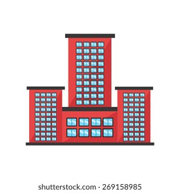 Urban design over white background, vector illustration.