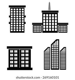 Urban design over white background, vector illustration.