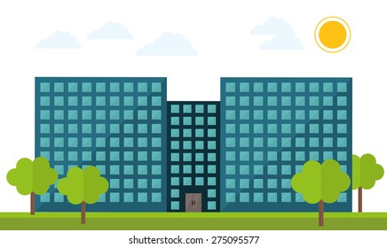 Urban design over white background, vector illustration.